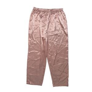 VICTORIAS SECRET Gold Label Vintage Pink Wide Leg Pajama Pants Size Medium